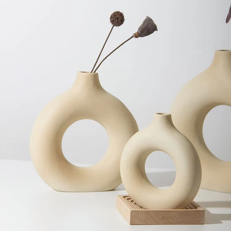 2022 New Design Nordic Style Soft Matt Decorative Ceramic Flower Vase for home decoration plant vases
