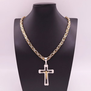 Colar religioso homem aço 316L impermeável atacado, joia, presente - Product Image 1