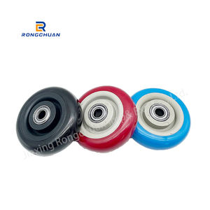 Heiß verkauftes 4-Zoll-Industrie-Lenkrad 100mm Lagerung Silent Single Swivel <span class=keywords><strong>Round</strong></span> PVC Wheel für Trolley Workbench-Ausrüstung - Product Image 1