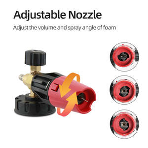 Adaptador SPS <span class=keywords><strong>Bosh</strong></span> para pistola de lavado a presión, Kit de lanza de espuma de nieve de 1L, Conector de varita rápida, lanza de espuma de nieve de alta presión - Product Image 5