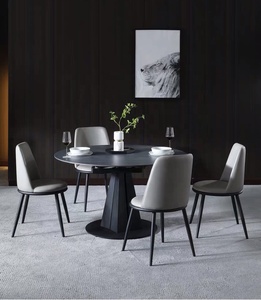 Mesa de comedor larga y estrecha multifuncional, mesa de comedor extensible de piedra - Product Image 5