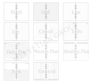 A7 A6 A5 B5 A4 Dot Grid Blank Cornell <strong>Inner</strong> <strong>Page</strong> 45 Sheet Paper Spiral <strong>Notebook</strong> Loose Leaf Binder Ring <strong>Refills</strong> Papers Planner - Product Image 2