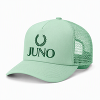 Casquette Trucker 5 Panneaux Menthe Fraîche avec Logo Brodé en Relief 3D, Ajustement Réglable, Certifiée Vente en Gros pour Hommes et Femmes