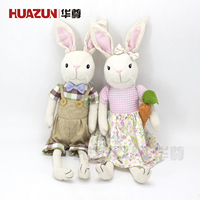 Décorations de Pâques pour enfants en coton de haute qualité, ornements de festival, lapins en peluche à longues oreilles pour la maison - Prix d'usine