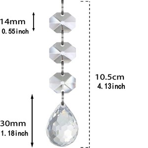Crystal Ornaments <strong>Christmas</strong> <strong>Tree</strong> Decorations Balls <strong>Clearance</strong> Hanging Crystals for Centerpieces Acrylic Chandelier Decorative - Product Image 4