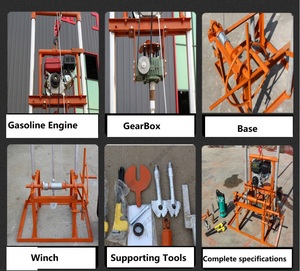 핫 세일 4KW 60m 접이식 소형 휴대용 가솔린 물 우물 드릴링 장비 - Product Image 6