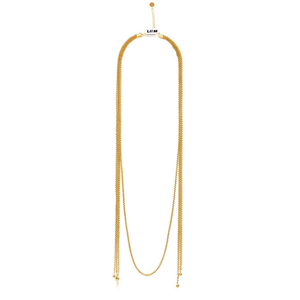 สร้อยคอแฟชั่นประดับลูกปัด สแตนเลสสตีล 316L ชุบทอง PVD ทนทาน หลายเส้น ยาว - Product Image 2