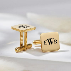 <span class=keywords><strong>Gemelli</strong></span> personalizzati con nome inciso personalizzato da uomo in acciaio inossidabile oro quadrato <span class=keywords><strong>gemelli</strong></span> personalizzati personalizzati con <span class=keywords><strong>gemelli</strong></span> da uomo - Product Image 1