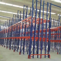 Étagère de rangement robuste en métal pour garage, étagère industrielle durable à double profondeur, étagère de stockage à 4 niveaux pour entrepôt