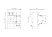 Disjoncteur différentiel miniature en plastique ADDF-63 63A AFDD+MCB AFCI pour usage domestique
