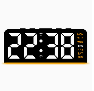 Wholesale <b>Digital</b> LED Alarm <b>Clock</b> with Dual Three-Level Brightness Temperature Display Night Light 12H 24H Mode for Bedroom - Product Image 4