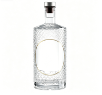 Bouteilles en verre de style carafe à base lourde, vides, pour spiritueux de luxe (Cognac, Tequila), emballage haut de gamme pour la vente au détail