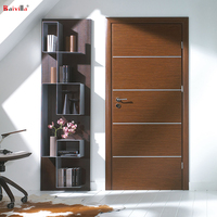 Porte intérieure moderne en bois massif, insonorisée et étanche, finition MDF de haute qualité, style rustique, la plus populaire pour salon et chambre.