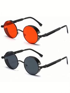 Gafas de Sol Vintage con Logotipo Personalizado, Diseño Retro Gótico Steampunk de Metal, UV400, Espejo Óptimo para Hombre y Mujer - Product Image 1