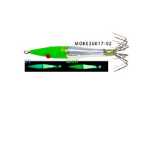 Moke Fishing – Leurre artificiel dur pour la pêche en mer, crevettes et calmars, lumineux UV, tube gonflable, pour eau salée
