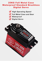 Servomoteur métallique sans balais HV CYS-BLS9125 81g 23/28kg.cm avec engrenages renforcés pour pièces d'avion RC 1:10 et pièces de rechange marines