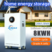 Batería de Estado Sólido LiFePO4 ZUMAX PowerBrick 25.6V/51.2V 314Ah 15kWh, Resistente al Fuego, ABS+PC, Montaje en Pared para Uso Doméstico 6000-11000