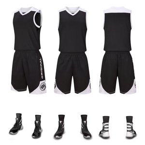 WOJIEER مخصص للبيع بالجملة ريترو تموج كرة عكسها سلة أطفال Singlets سترات مجموعة قميص الرجال كرة السلة جيرسي - Product Image 4