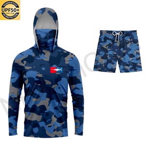 Ensemble de pêche pour homme personnalisé UPF 50 : Chemise à manches longues anti-UV imprimée et short camouflage à séchage rapide - Product Image 2