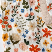 Couverture en mousseline de coton à imprimé floral, best-seller, pour poussette de bébé, couverture en mousseline pour bébé