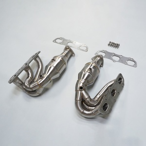 Collecteur d'échappement OEM haute performance en acier inoxydable brossé avec isolation thermique pour Porsche 911 991 3.6L 3.8L, catalyseur intégré, ajustement parfait à 100 % - Product Image 5