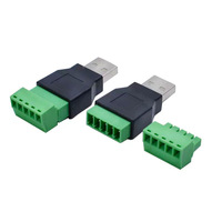 Adaptador USB A a Bloque de Conexión de 5 Pines OKYN0752, Conector sin Soldadura para Proyectos DIY