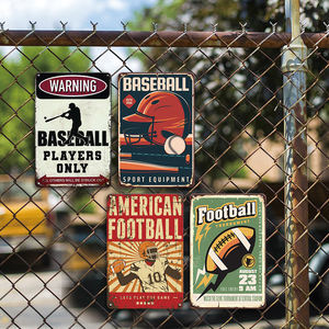 Letrero Metálico Retro de <span class=keywords><strong>Jugadores</strong></span> de Béisbol, Decoración Deportiva de Fútbol Americano para Cuarto de Hombre, Garaje, Placa Decorativa para Pared - Product Image 3