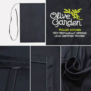 Delantal Personalizado de Moda, Color Sólido, Polialgodón, Doble Cara, con Bolsillos Delanteros Dobles, Delantales con Logotipo Personalizado para Camareros de Cafetería - Product Image 6