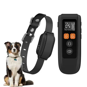 2023 New Arrival adjustable waterproof electric remote control anti bark training dog shock collar with beep