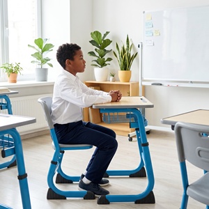 Chaise <span class=keywords><strong>d</strong></span>'école légère à hauteur réglable pour salles de classe universitaires, ensemble de chaises et de tables pour écoles - Product Image 4