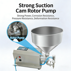 Machine de remplissage à pompe rotative avec pesage pour miel, confiture, beurre de cacahuète, shampoing, colle, sauce, ketchup, mayonnaise, lotion - Product Image 6