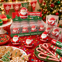 Jouets Squishy Père Noël en Gros, Balles Anti-Stress, Jouets à Presser pour Enfants et Adultes avec Boîte de Présentation