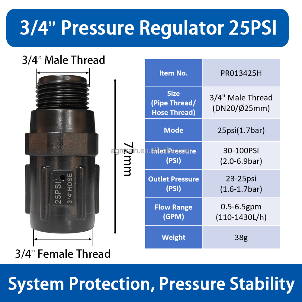 3/4'' 25 psi (1,7 bares)