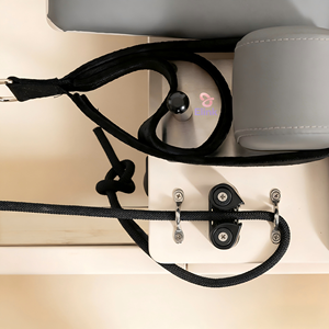 Reformer Pilates pliable en bois blanc, lit <span class=keywords><strong>de</strong></span> rééducation pour la maison et le studio, équipement <span class=keywords><strong>de</strong></span> fitness peu encombrant - Product Image 5