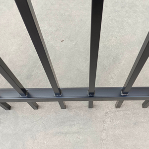 Tùy chỉnh sơn tĩnh điện phẳng hàng đầu hàng rào mạ kẽm rèn sắt thép hàng rào ngoài trời Vườn an ninh hàng rào tấm - Product Image 4