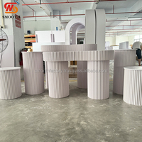 Support de présentation de gâteau de mariage en acrylique blanc personnalisé SMOOTH, mobilier de mariage pour événements, décoration