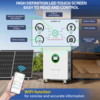 Baterai DATOUBOSS 51.2V 314Ah 16kWh LiFePO4 Split dengan Inverter CAN 6kW MPPT untuk Penyimpanan Energi Rumah, Cadangan Daya, Stok Lokal EU