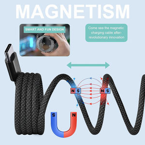 Câble de charge magnétique à aspiration <span class=keywords><strong>Bio</strong></span> 1M 3A, câble USB magnétique à charge rapide, câble USB Type C, chargeur magnétique, câble USB C - Product Image 2