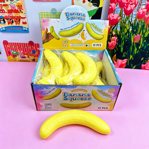 Elonna Peelable Banana <b>Squishy</b> Toy TPE/PU Material Slow Rising Rebound Simulation <b>Food</b> Squeeze Fidget Stress Relief Toy - Product Image 3