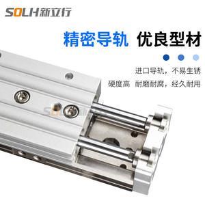 Mesa Deslizante Neumática MXQ6/8/12/16/20-10-20-30-40-50-75, Cilindro de Guía Lineal con Estructura de Aluminio, Componentes del Núcleo del Pistón - Product Image 3