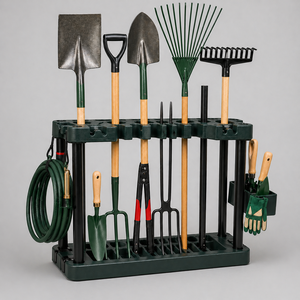 Chariot de rangement pour outils de jardin avec roulettes pratiques pour le rangement en atelier - Product Image 2