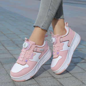 Chaussures à roulettes Gagatu pour enfants avec quatre roues, tige synthétique, semelle extérieure en caoutchouc pour garçons et filles, vêtements de sport - Product Image 2