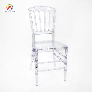 เก้าอี้งานแต่งงานแบบใส ขายส่ง เก้าอี้นโปเลียนอะคริลิค เรซิ่นคริสตัลใส เก้าอี้เชียวารีสำหรับงานเลี้ยง - Product Image 1