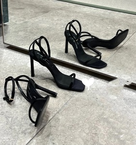 King of the Same Summer New Square Head Open-toed High Heels Women - Word With Generous Temperament Stiletto Sandals French - Product Image 2