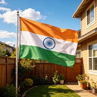 Bendera India 3x5 FT 90x150cm Cetak Digital 100D Poliester Tahan Cuaca dengan Lubang Kuningan untuk Hari Kemerdekaan