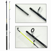 Alpha Fiberglass joran pancing gulung cepat, tongkat pancing Medium berat 2 potong 6'6 "harga murah
