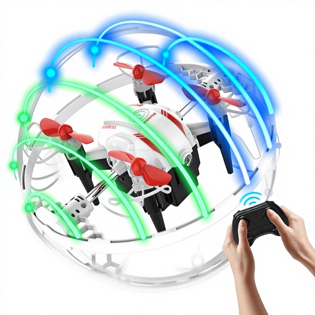 New T25 Child-Proof Drop-Resistant Remote-Controlled Plastic Aircraft Mini 360 Light-Up Stunt Drone Toy Foreign Trade