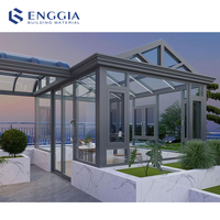 Serre en verre insonorisée sur mesure, moderne, triangulaire, autoportante, pour jardin d'hiver, cadre en aluminium, maison en verre pour villa