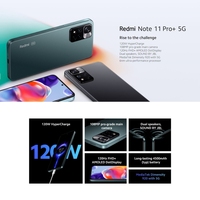 Nuevo Redmi Note 11 Pro + 5G, Cámara de 108MP, 6GB + 128GB, Teléfono Mi, Versión Global, Smartphone