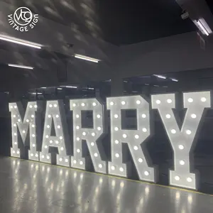 Customized Bulb Light Bulbs Letter Led Outdoor Wall Sign With Wholesale Price